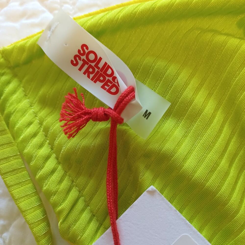Solid & Striped Iris Reversible Bikini Daffodil Pear Medium NWT - Picture 6 of 9